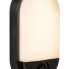 LED Wandleuchte mit Bewegungsmelder Schwarz IP54 3000 K< Außenwandleuchten|Feuchtraumleuchten