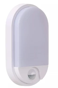 Außenwandleuchten|Feuchtraumleuchten* LED Wandleuchte mit Bewegungsmelder Weiß IP54 3000 K