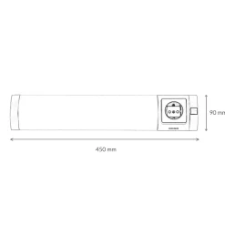 Easylight LED Wandleuchte mit Steckdose Schalter für Bad Küche< Moderne Lampen|Küchenlampen