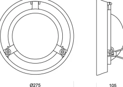 Laura Suardi LED Wandleuchte RIVANA Messing Ø28cm rund Maritim< Led Lampen|Wandleuchten