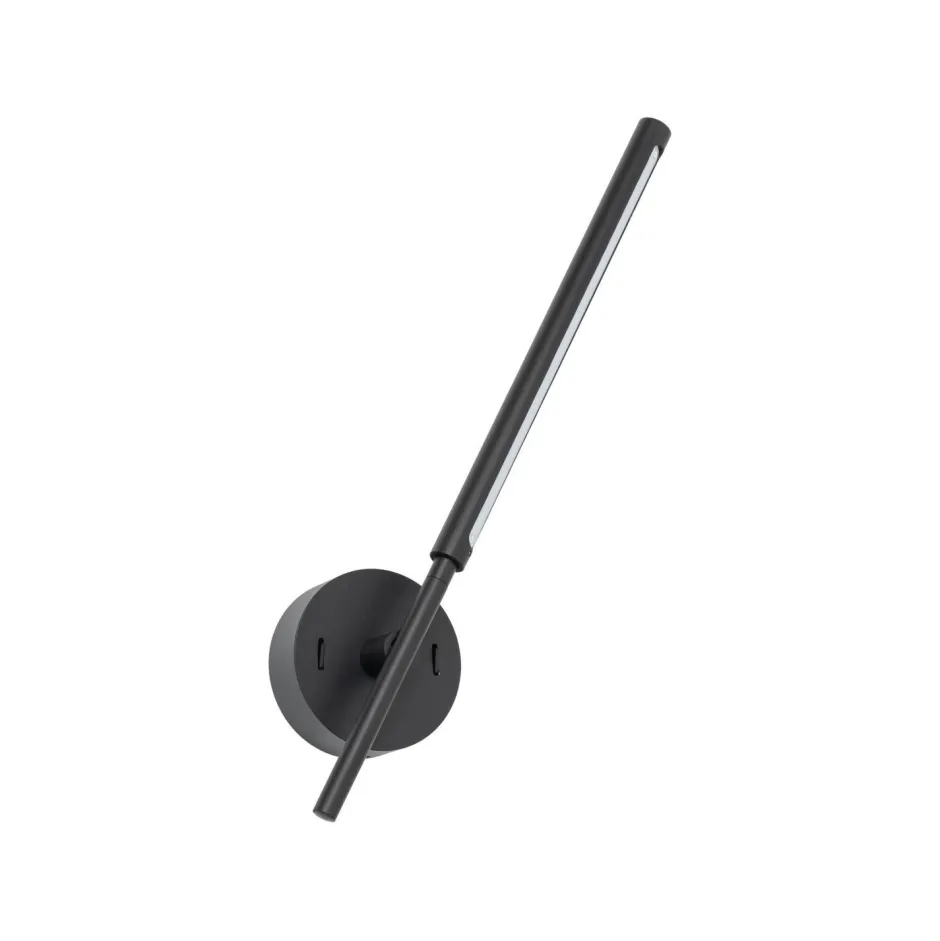 TK Lighting LED Wandleuchte Schalter drehbar 46,5 cm Metall 4000 K Schwarz< Led Lampen|Wandleuchten