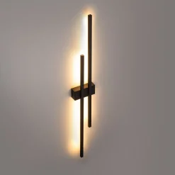 Led Lampen|Wandleuchten*TK Lighting LED Wandleuchte Schwarz 90 cm hoch indirektes Licht 3000 K