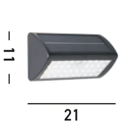 Metall Lampen|Solarleuchten*Searchlight LED Wandleuchte Solar Schwarz 5 W IP44 Bewegungsmelder