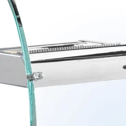 Led Lampen|Wandleuchten*Searchlight LED Wandleuchte Up Down Chrom Klar H: 29 cm Glas Metall