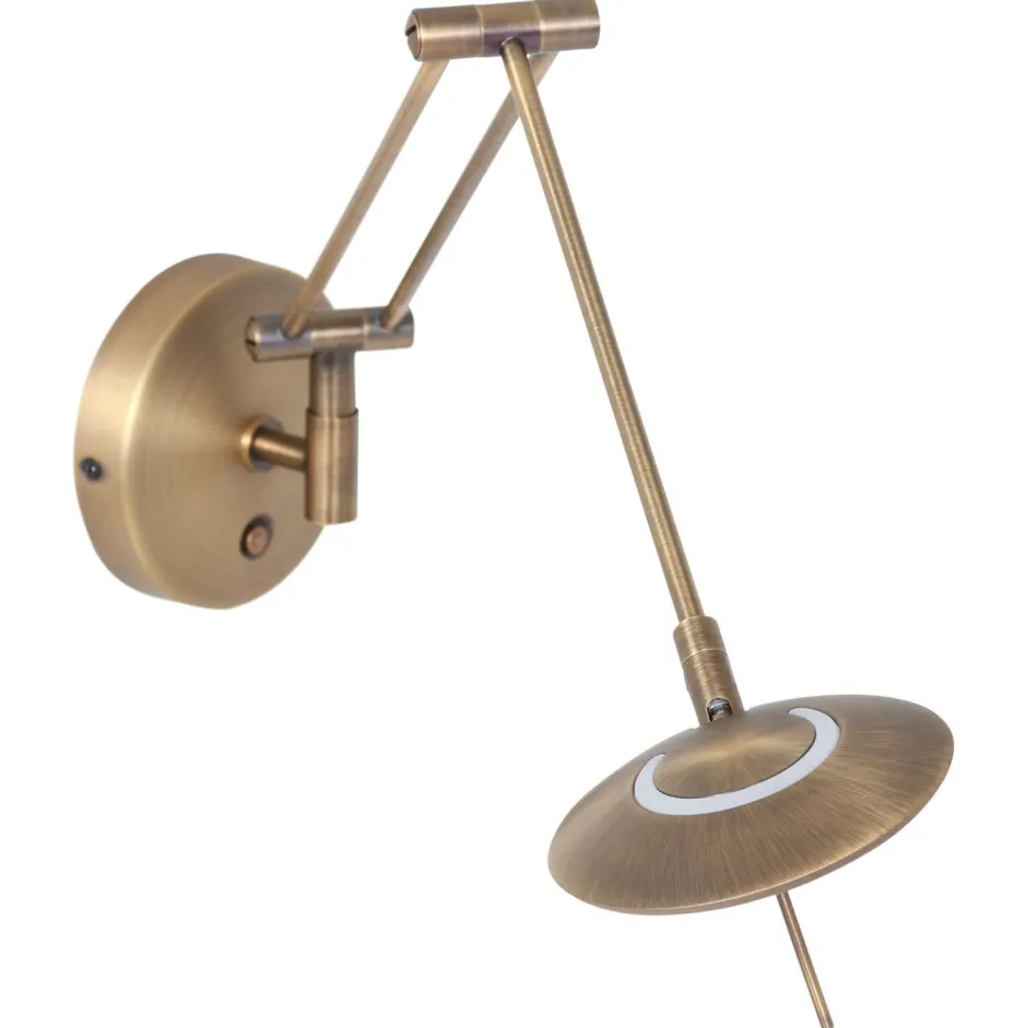 Led Lampen|Spots*Steinhauer LED Wandspot in Bronze mit Stecker dimmbar beweglich