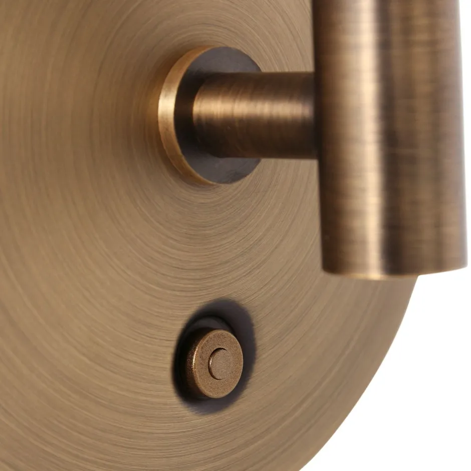 Led Lampen|Spots*Steinhauer LED Wandspot in Bronze mit Stecker dimmbar beweglich