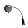 Bürolampen|Wohnzimmerlampen*Searchlight LED Wandspot mit Flexarm Schalter 6500 K in Schwarz