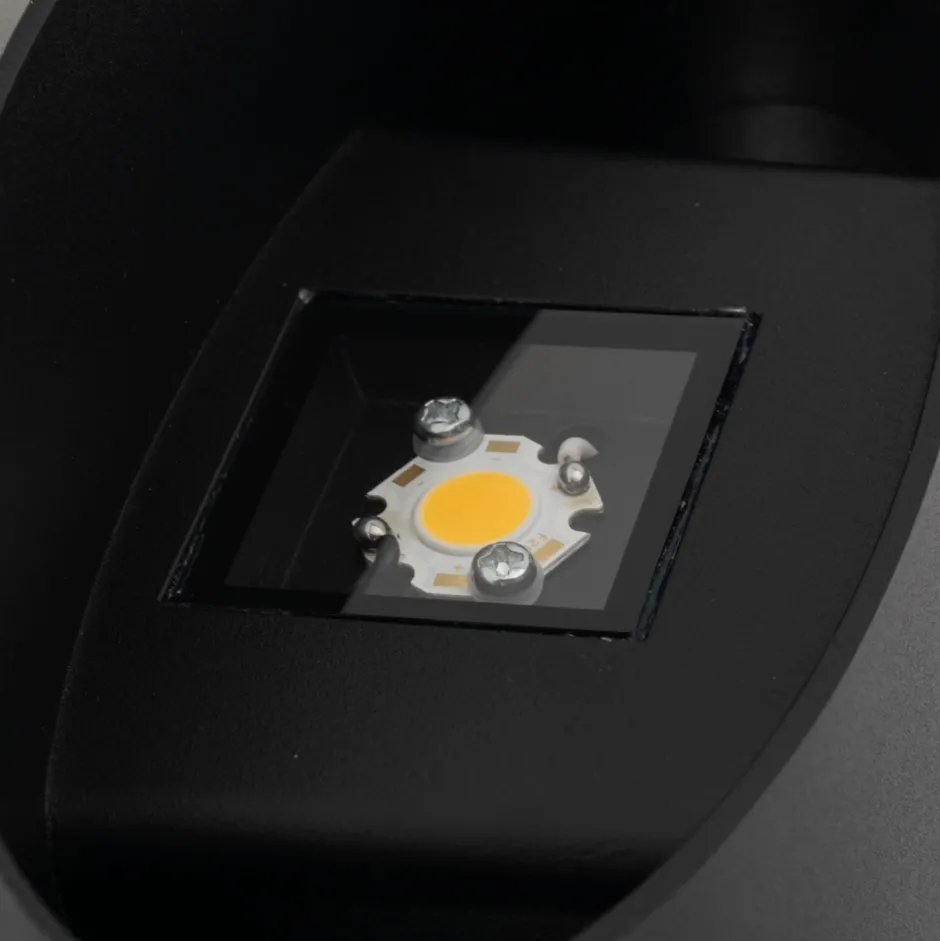 TK Lighting LED Wandspot Up Down Aluminium 10 W Ø17 cm IP54 Schwarz< Metall Lampen|Feuchtraumleuchten