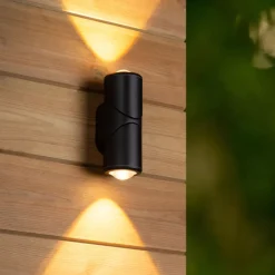 Led Außenleuchten|Metall Lampen* LED Wandstrahler Aluminium 2-flammig IP65 verstellbar