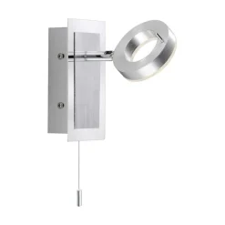 Wandleuchten|Flurlampen*Paul Neuhaus LED Wandstrahler Zugschalter IP44 flexibel in Aluminium