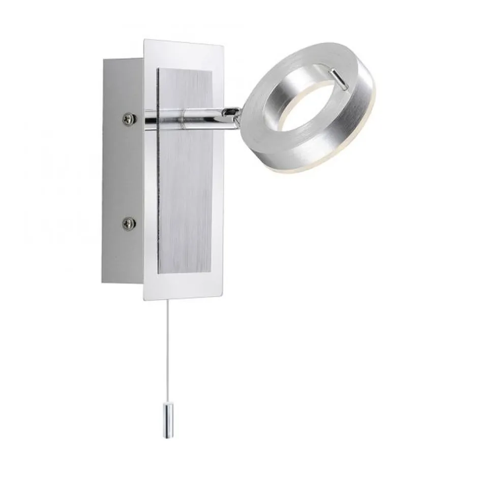 Wandleuchten|Flurlampen*Paul Neuhaus LED Wandstrahler Zugschalter IP44 flexibel in Aluminium