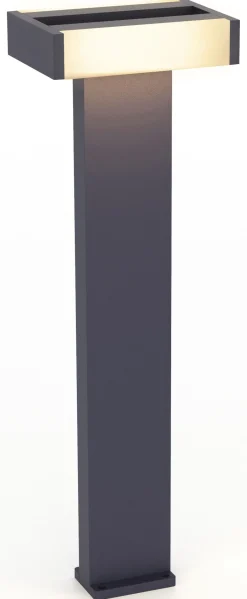 Metall Lampen|Wegeleuchten*Eco-Light LED Wegeleuchte Aluminium Anthrazit 71,5 cm IP44 3000 K