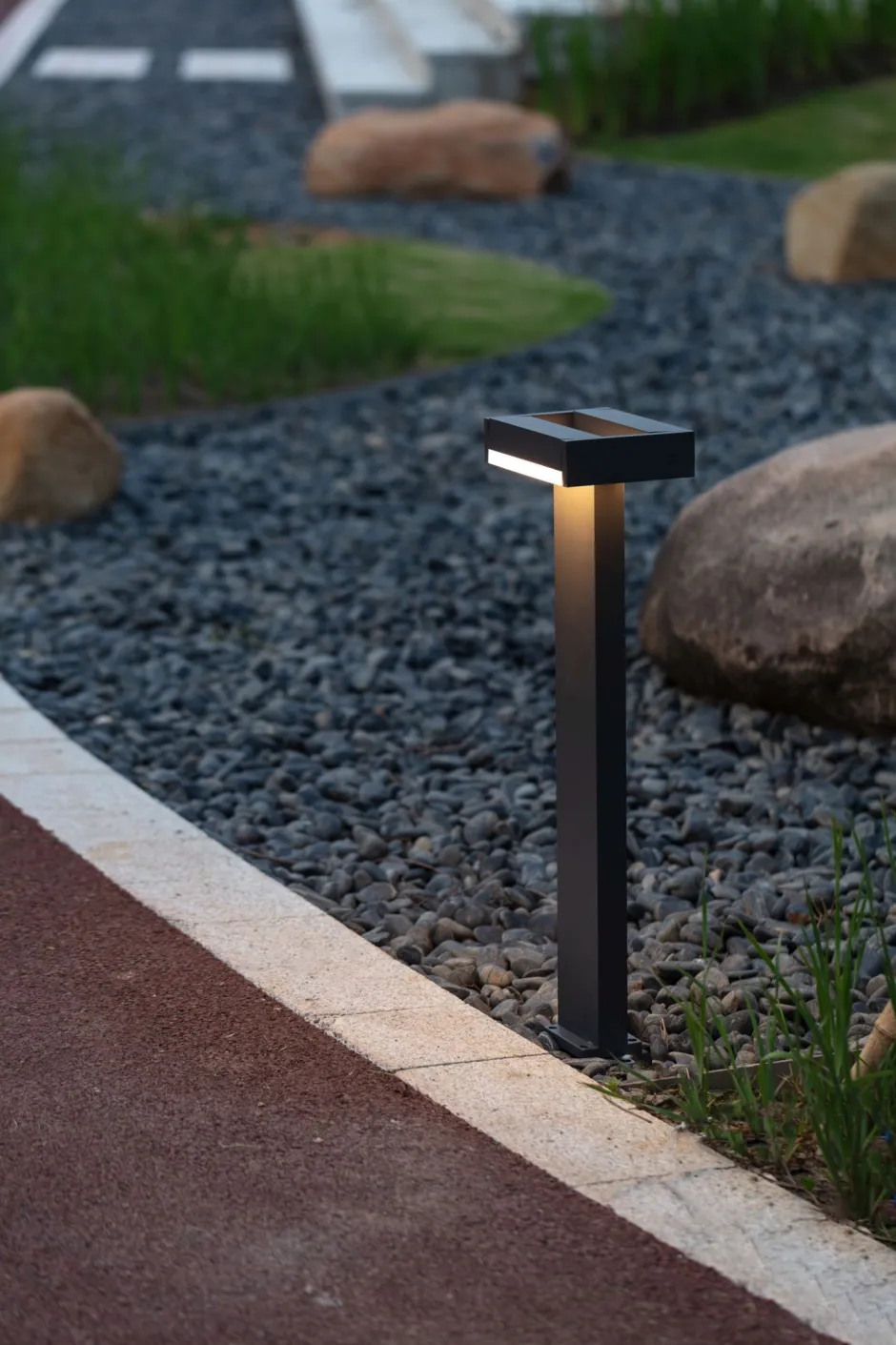 Metall Lampen|Wegeleuchten*Eco-Light LED Wegeleuchte Aluminium Anthrazit 71,5 cm IP44 3000 K