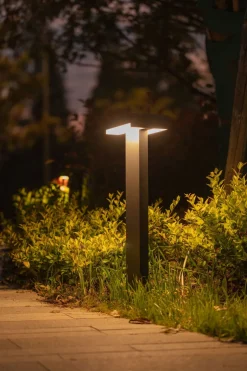 Metall Lampen|Wegeleuchten*Eco-Light LED Wegeleuchte Aluminium Anthrazit 71,5 cm IP44 3000 K