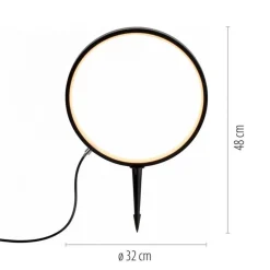 Just Light LED Wegeleuchte mit Erdspieß 48 cm IP65 3000 K Schwarz< Designerlampen|Wegeleuchten