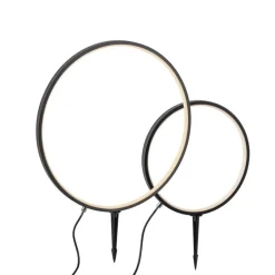 Metall Lampen|Designerlampen*Just Light LED Wegeleuchte mit Erdspieß 2er Set 66 cm IP65 Schwarz