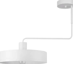 Sigma Längliche Deckenleuchte Metall Weiß 64 cm groß E27< Deckenleuchten|Wohnzimmerlampen