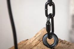 Hängelampen|Bürolampen*Invicta Interior Längliche Hängelampe Holz Natur L:73 cm E27 gemütlich