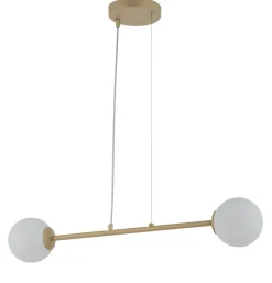 Hängelampen|Kugellampen*Sigma Längliche Pendelleuchte Gold Glas Kugel G9 bis 0,6 m