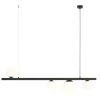 Bürolampen|Kugellampen*ALDEX Längliche Pendelleuchte Schwarz Weiß Glas E27 131 cm