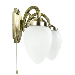 Easylight Längliche Wandleuchte mit Glasschirm Bronze farben< Glaslampen|Jugendstil Lampen