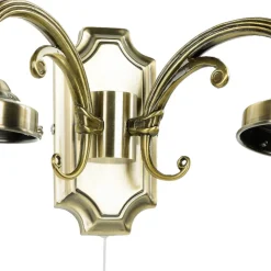 Easylight Längliche Wandleuchte mit Glasschirm Bronze farben< Glaslampen|Jugendstil Lampen