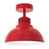 Luminex Loft Deckenlampe Metall Rot Weiß H:23 cm E27 dekorativ< Deckenleuchten|Flurlampen