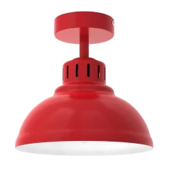 Luminex Loft Deckenlampe Metall Rot Weiß H:23 cm E27 dekorativ< Deckenleuchten|Flurlampen