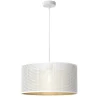 Hängelampen|Bürolampen*Luminex Loft Hängelampe in Weiß Gold E27 Ø40 cm rund Metall
