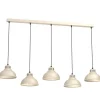 Metall Lampen|Esszimmer Lampen*Luminex Loft Pendelleuchte Beige Metall 125 cm XXL akzentuiert