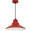 Hängelampen|Bürolampen*Luminex Loft Pendelleuchte Metall Rot Weiß Ø30 cm E27 dekorativ