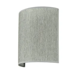 Duolla Loft Wandlampe Stoff Schirm halbrund E27 in Grau ALICE< Wandleuchten|Flurlampen