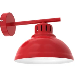 Luminex Loft Wandleuchte Metall Rot Weiß T:26 cm E27 dekorativ< Metall Lampen|Schlafzimmer Lampen