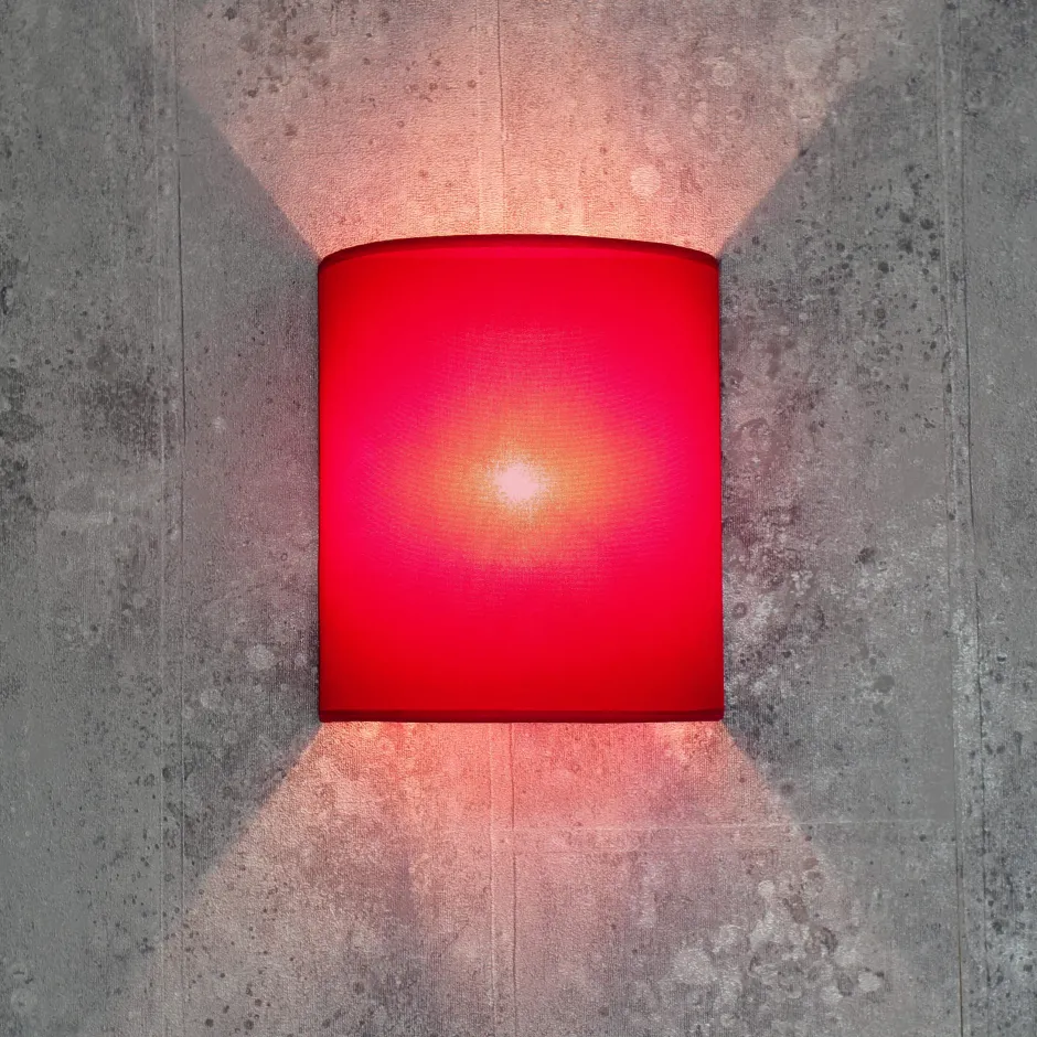 Duolla Loft Wandleuchte Stoff Schirm Pink halbrund E27 ALICE< Wandleuchten|Flurlampen