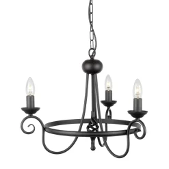 Rustikale Lampen|Designerlampen*Elstead Lüster CAMELOT 4 3-flmg verstellbar Esstisch Lampe