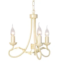 Elstead Lüster GOTICA 6 Creme 3xE14 kürzbar Rustikal Lampe< Rustikale Lampen|Designerlampen