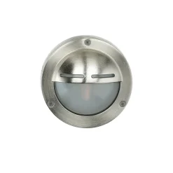 Lido Maritime Außenleuchte Messing in Nickel Ø14cm AGIA< Außenwandleuchten|Rustikale Lampen