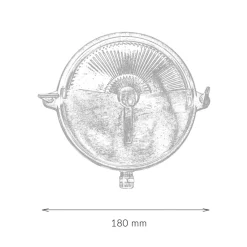 Lido Maritime Außenleuchte Messing Ø18cm IP64 in Nickel< Rustikale Lampen|Metall Lampen
