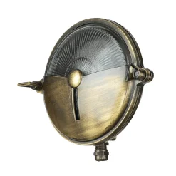 Lido Maritime Außenleuchte Rund Ø18cm aus Messing IP64< Außenwandleuchten|Rustikale Lampen