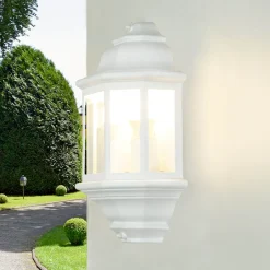 Rustikale Lampen|Maritime Lampen*Easylight Maritime Außenleuchte Wandlaterne LIVORNO weiß E27