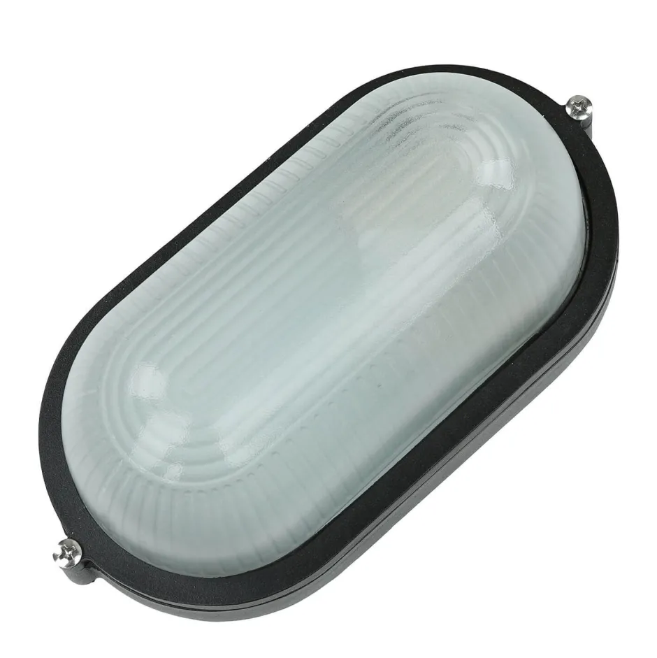 Rustikale Lampen|Maritime Lampen*Lido Maritime Außenwandleuchte IP44 B:21cm Schwarz Weiß E27