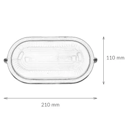 Rustikale Lampen|Maritime Lampen*Lido Maritime Außenwandleuchte IP44 B:21cm Schwarz Weiß E27