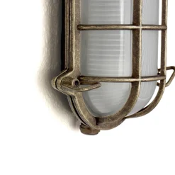 Außenleuchten Antik|Außenwandleuchten*Giovanni Battista Maritime Feuchtraumleuchte Außen Messing & Glas