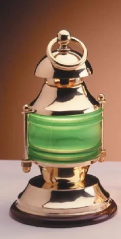 Tischlampen|Lampen Aus Aller Welt*Laura Suardi Maritime Tischleuchte Glasschirm Grün Messing