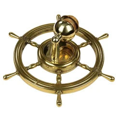 Wandleuchten|Lampen Aus Aller Welt*Laura Suardi Maritime Wand Lampe Messing Steuerrad VELIERO