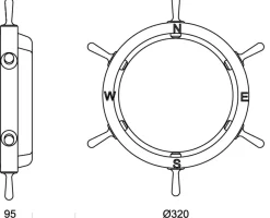 Laura Suardi Maritime Wandlampe Messing Glas Flur Wohnzimmer< Wandleuchten|Flurlampen