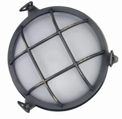 Außenwandleuchten|Lampen Aus Aller Welt*Giovanni Battista Maritime Wandleuchte Außen Messing Glas Bullauge