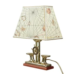 Laura Suardi Massive Tischlampe Messing maritimes Design H:33cm< Schlafzimmer Lampen|Lampen Aus Aller Welt