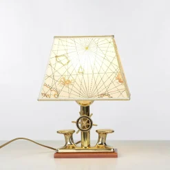 Laura Suardi Massive Tischlampe Messing maritimes Design H:33cm< Schlafzimmer Lampen|Lampen Aus Aller Welt