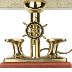Laura Suardi Massive Tischlampe Messing maritimes Design H:33cm< Schlafzimmer Lampen|Lampen Aus Aller Welt
